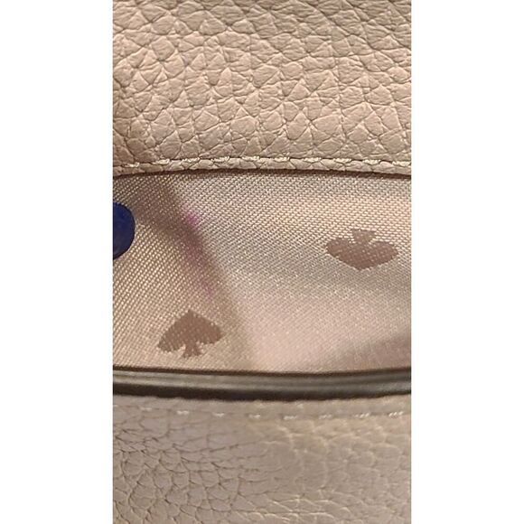 Kate Spade Leila Mini Flap Crossbody Warm Beige Leather, Adjustable Strap | EUC - Picture 11 of 16